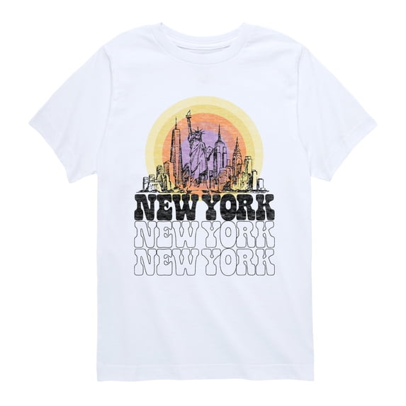 Instant Message - New York Vintage - Youth Boys Short Sleeve Graphic T-Shirt