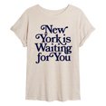 thumbnail image 1 of Instant Message - New York is Waiting For You Oversized Graphic T-Shirt, 1 of 6