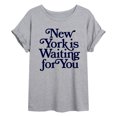 thumbnail image 1 of Instant Message - New York is Waiting For You Oversized Graphic T-Shirt, 1 of 6