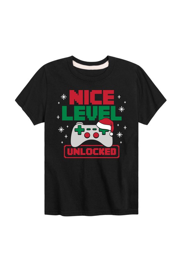 - Nice Level Unlocked - Youth Short Sleeve Graphic T-shirt