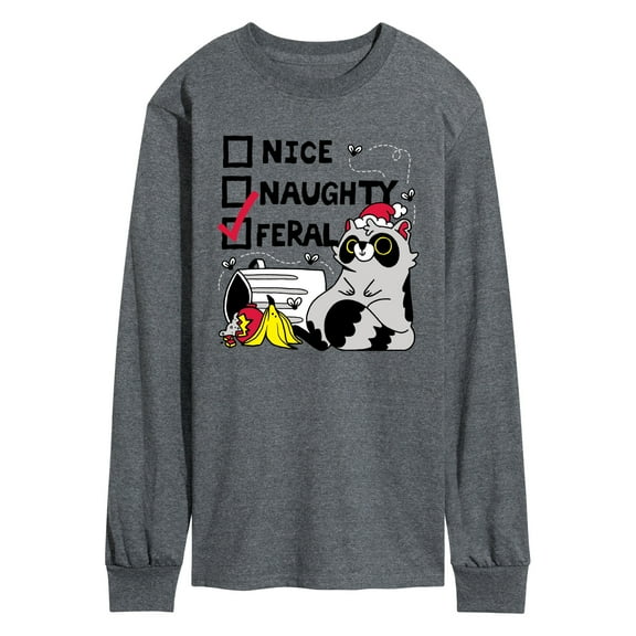 Instant Message - Nice Naughty Feral - Men's Long Sleeve Graphic T-Shirt