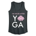 thumbnail image 1 of Instant Message - Nicer After Yoga - Women's Racerback Tank, 1 of 5