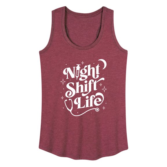 Instant Message - Night Shift Life - Women's Racerback Tank Top