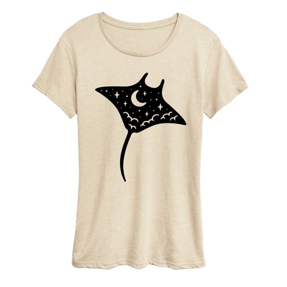 Instant Message - Night Sky Stingray Women's Short Sleeve Graphic T-Shirt