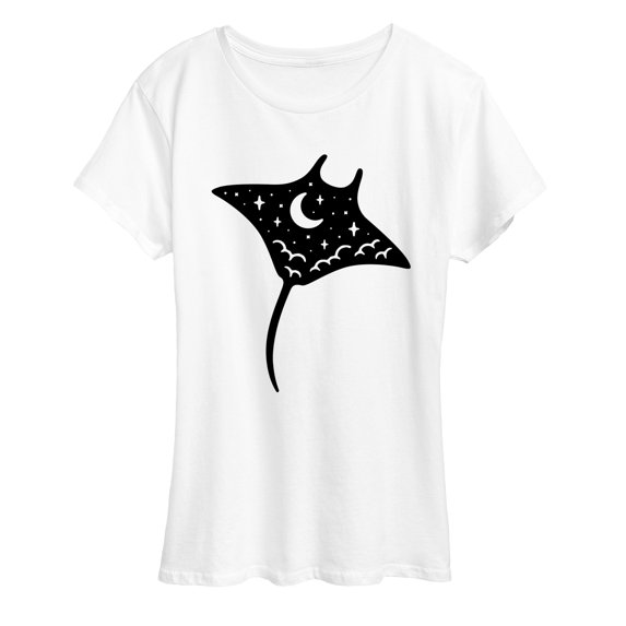 Instant Message - Night Sky Stingray Women's Short Sleeve Graphic T-Shirt