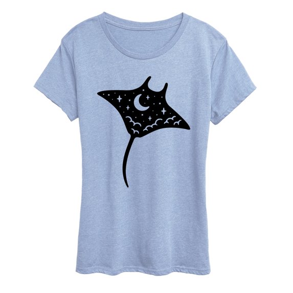 Instant Message - Night Sky Stingray Women's Short Sleeve Graphic T-Shirt