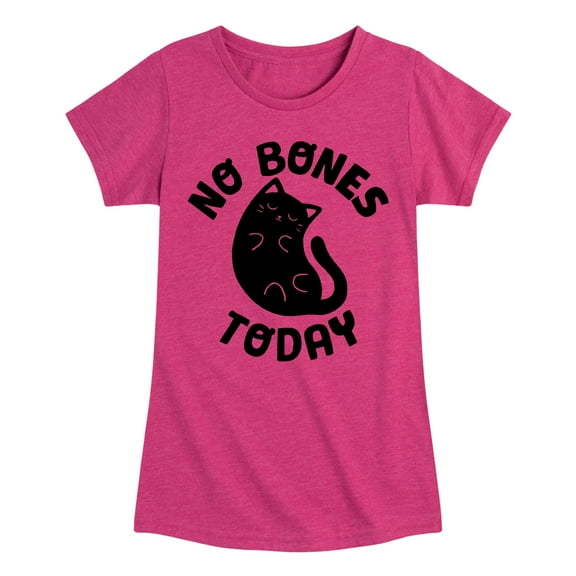 Instant Message - No Bones Today Melty Cat - Toddler And Youth Girls Short Sleeve Graphic T-Shirt