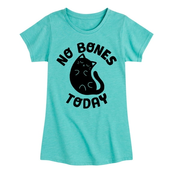 Instant Message - No Bones Today Melty Cat - Toddler And Youth Girls Short Sleeve Graphic T-Shirt