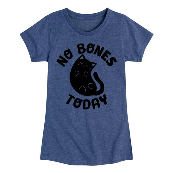 Instant Message - No Bones Today Melty Cat - Toddler And Youth Girls Short Sleeve Graphic T-Shirt