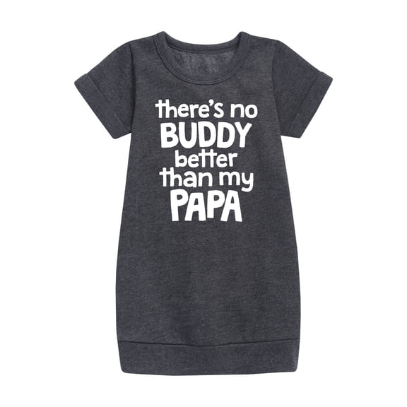 Instant Message - No Buddy Like Papa - Toddler & Youth Girls Fleece Dress