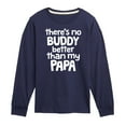 thumbnail image 1 of Instant Message - No Buddy Like Papa - Toddler & Youth Long Sleeve Graphic T-Shirt, 1 of 6