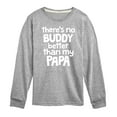 thumbnail image 1 of Instant Message - No Buddy Like Papa - Toddler & Youth Long Sleeve Graphic T-Shirt, 1 of 6