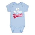 thumbnail image 1 of Instant Message - No Crying In Baseball Baby Graphic One Piece, 1 of 4