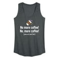 thumbnail image 1 of Instant Message - No More Coffee Comma - Women's Racerback Tank Top, 1 of 6