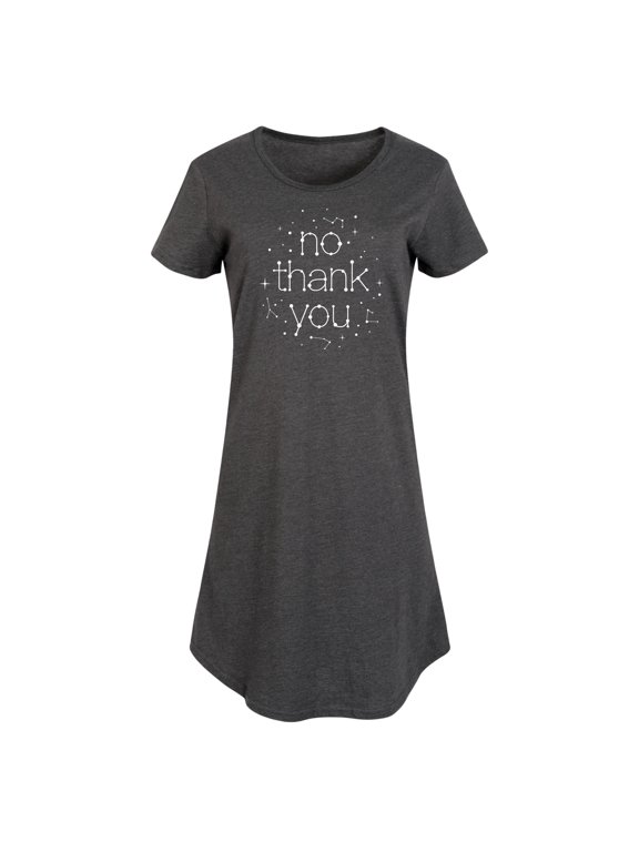 - No Thank You Celestial Stars Constellation Graphic T-shirt Dress