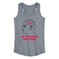 thumbnail image 1 of Instant Message - No Thoughts Only Dogs - Women's Racerback Tank Top, 1 of 6