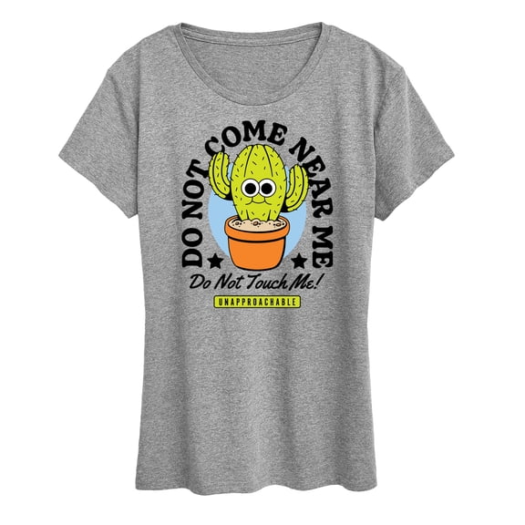 Instant Message - No Touch Cactus - Women's Short Sleeve Graphic T-Shirt