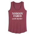 thumbnail image 1 of Instant Message - Nobody Cares - Women's Racerback Tank Top, 1 of 6