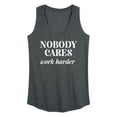 thumbnail image 1 of Instant Message - Nobody Cares - Women's Racerback Tank Top, 1 of 6