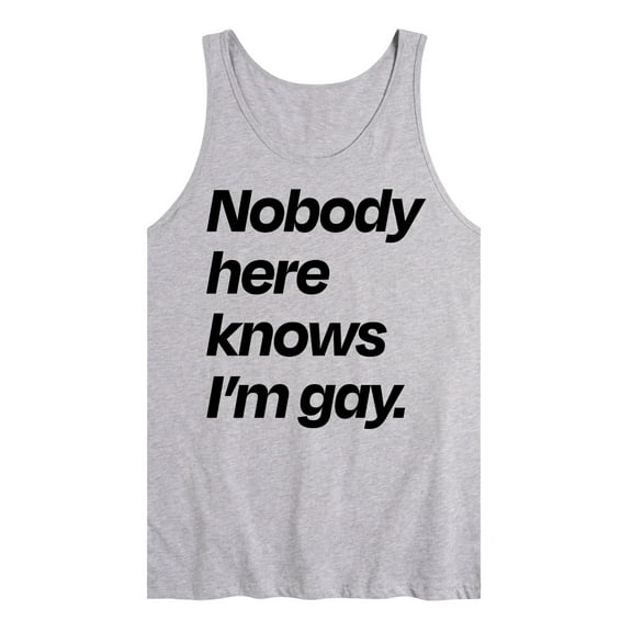 Instant Message - Nobody Knows Im Gay - LGBT Pride Ally - Men's Jersey Tank