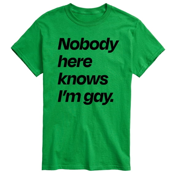 Instant Message - Nobody Knows Im Gay Men's Short Sleeve Graphic T-Shirt