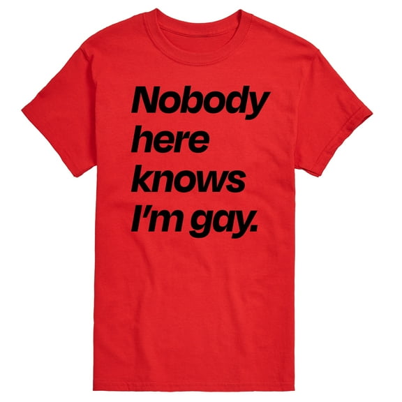 Instant Message - Nobody Knows Im Gay - LGBT Pride Ally - Men's Short Sleeve T-Shirt