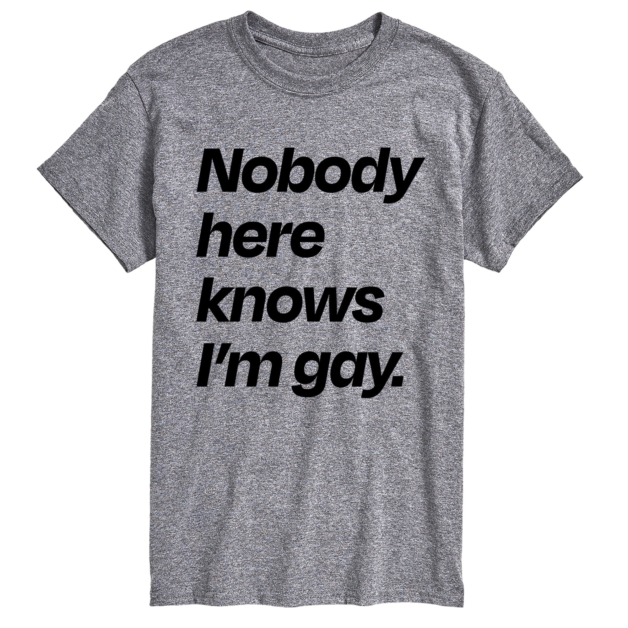 Immediate Message Instant Message - Nobody Knows Im Gay Men's Short Sleeve Graphic T ...