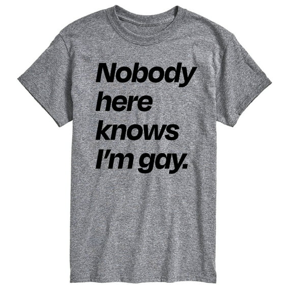 Instant Message - Nobody Knows Im Gay - LGBT Pride Ally - Men's Short Sleeve T-Shirt