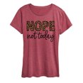 thumbnail image 1 of Instant Message - Nope Not Today Leopard Print - Women's Short Sleeve Graphic T-Shirt, 1 of 5