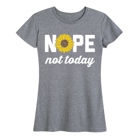 Instant Message - Nope Not Today Sunflower Short Sleeve Graphic T-Shirt