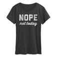 thumbnail image 1 of Instant Message - Distressed Nope Not Today - Women's Short Sleeve Graphic T-shirt, 1 of 5