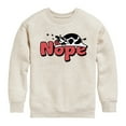 thumbnail image 1 of Instant Message - Nope Sleeping Cow - Toddler & Youth Crewneck Fleece Sweatshirt, 1 of 6