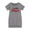 thumbnail image 1 of Instant Message - Nope Sleeping Cow - Toddler & Youth Girls Fleece Dress, 1 of 1