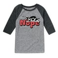 thumbnail image 1 of Instant Message - Nope Sleeping Cow - Toddler & Youth Raglan Graphic T-Shirt, 1 of 6
