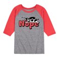 thumbnail image 1 of Instant Message - Nope Sleeping Cow - Toddler & Youth Raglan Graphic T-Shirt, 1 of 7