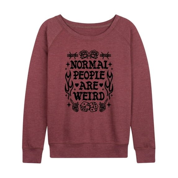 Instant Message - Normal People Are Weird - Women's Lightweight Terry Long Sleeve Shirt
