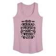 thumbnail image 1 of Instant Message - Normal People Are Weird - Women's Racerback Tank Top, 1 of 5