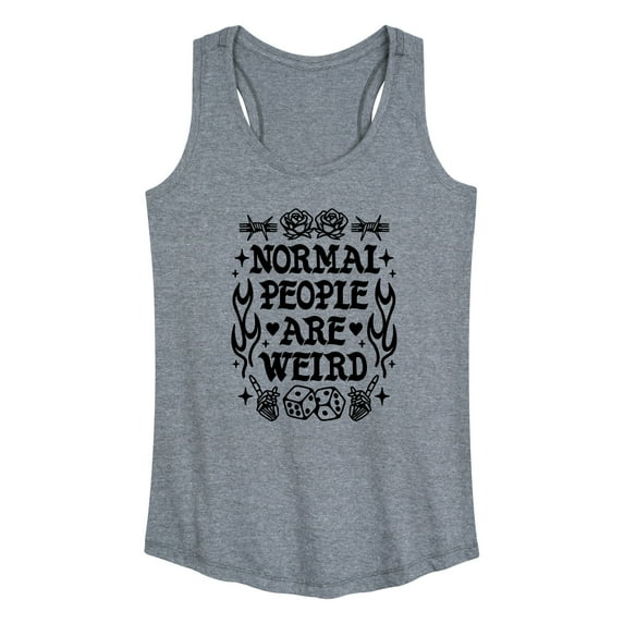 Instant Message - Normal People Are Weird - Women's Racerback Tank Top