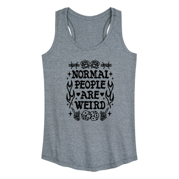 Instant Message - Normal People Are Weird - Women's Racerback Tank Top