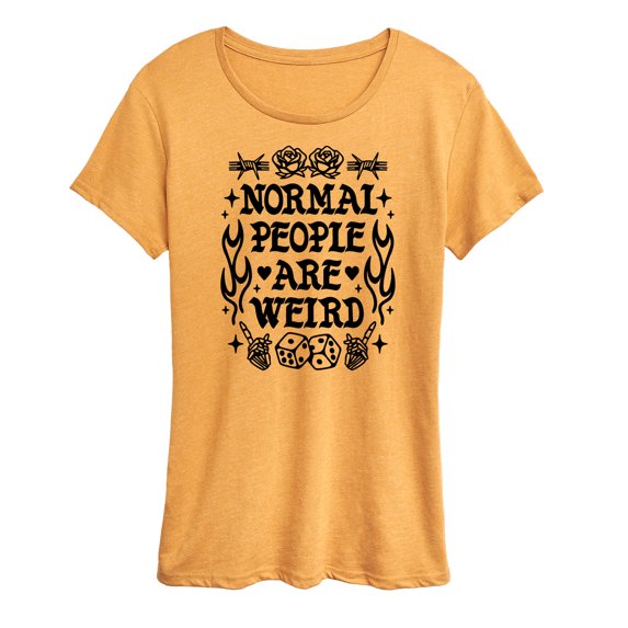 Instant Message - Normal People Are Weird - Women's Short Sleeve Graphic T-Shirt