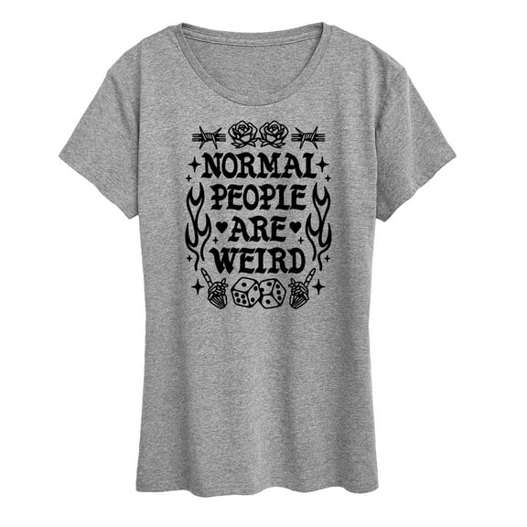 Instant Message - Normal People Are Weird - Women's Short Sleeve Graphic T-Shirt