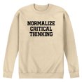 thumbnail image 1 of Instant Message - Normalize Critical Thinking Graphic Fleece Sweatshirt, 1 of 4