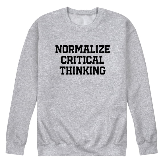 Instant Message - Normalize Critical Thinking Graphic Fleece Sweatshirt
