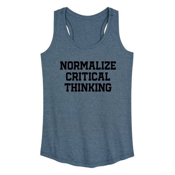 Instant Message - Normalize Critical Thinking Graphic Racerback Tank