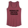 thumbnail image 1 of Instant Message - Normalize Critical Thinking Graphic Racerback Tank, 1 of 4