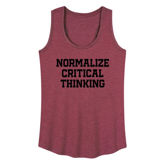 Instant Message - Normalize Critical Thinking Graphic Racerback Tank