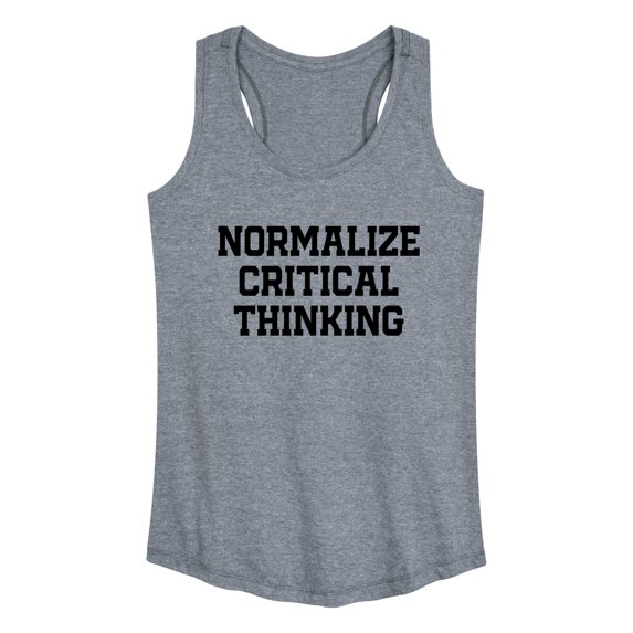 Instant Message - Normalize Critical Thinking Graphic Racerback Tank