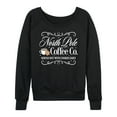 thumbnail image 1 of Instant Message - North Pole Coffee Co - Women's French Terry Long Sleeve Pullover, 1 of 5