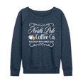 thumbnail image 1 of Instant Message - North Pole Coffee Co - Women's French Terry Long Sleeve Pullover, 1 of 5