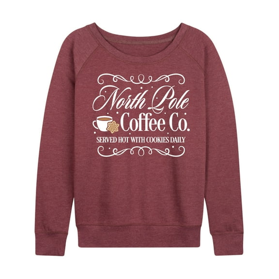 Instant Message - North Pole Coffee Co - Women's French Terry Long Sleeve Pullover